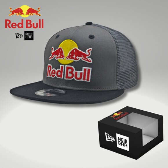 Hat Snapback New Era Dark Gray Mesh 9FIFTY Box & Sticker - Athlete Only - Picture 1 of 5